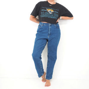 90s Vintage Straight Leg Jeans Women's Size 18 Relaxed Fit High Waisted Waist 39